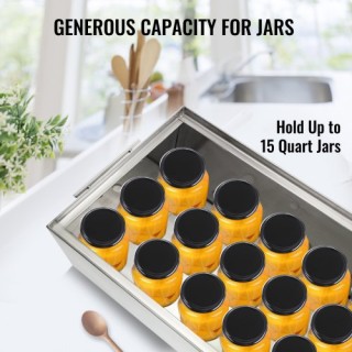 VEVOR Κατσαρόλα Κονσερβοποίησης 15Qt, Ανοξείδωτη με 2 Σχάρες YGTJW... VEVOR Κατσαρόλα Κονσερβοποίησης 15Qt, Ανοξείδωτη με 2 Σχάρες YGTJW...