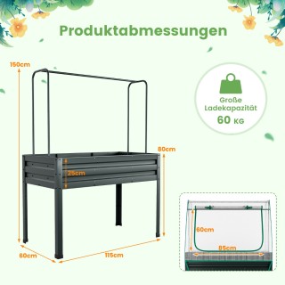 Costway Πολυλειτουργικό Σετ Κήπου 40 x 40 x 122 cm με Υψωμένο Παρτέ... Costway Πολυλειτουργικό Σετ Κήπου 40 x 40 x 122 cm με Υψωμένο Παρτέ...