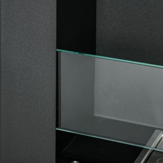 HOMCOM  Εντοιχισμένο τζάκι βιοαιθανόλης από ανοξείδωτο ατσάλι, 2 κα...