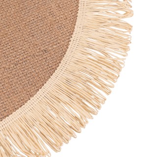 Villa dEste Home Στρογγυλό Σουπλά 38 εκ από Ύφασμα Γιούτας με Χάρτι...