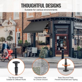 VEVOR  Τέντα Βεράντας 98x47 Αναδιπλούμενη με Μανιβέλα SSSZYPHSLZS90...