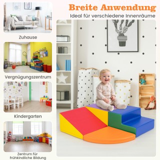 Costway Σετ 4 Πολύχρωμα Αφρώδη Τουβλάκια για Σκαρφάλωμα & Παιχνίδι ...