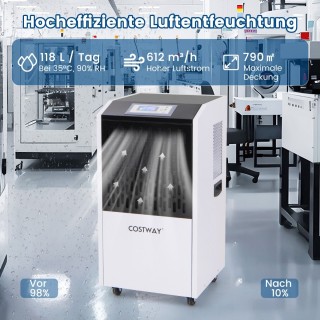 Costway Επαγγελματικός Αφυγραντήρας Υψηλής Απόδοσης για Μεγάλους Χ... Costway Επαγγελματικός Αφυγραντήρας Υψηλής Απόδοσης για Μεγάλους Χ...