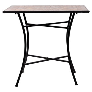 Galileo Τετράγωνο εξωτερικό τραπέζι 83x83x75 cm από σίδερο με κεραμ...