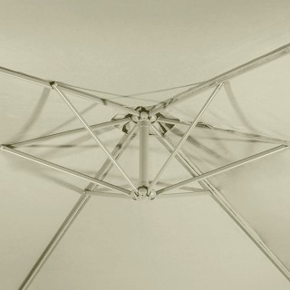 BAKAJI Ομπρέλα Κήπου Αποκεντρωμένη 3x3μ Πλήρης Άμμος Μεταλλικός Πάσ...