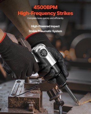 VEVOR Κιτ Πνευματικής Σφύρας Air Hammer 4500 BPM με 4 Καλέμια QDCCC...
