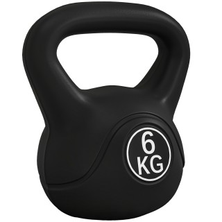 HOMCOM Kettlebell 6kg από Πλαστικό και Άμμο με Επίπεδη Βάση και Λαβ...