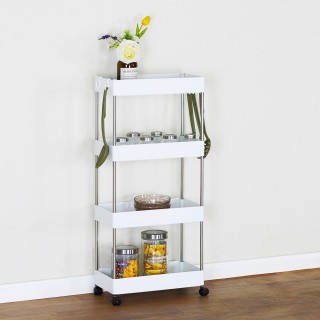 BAKAJI Πολυλειτουργικό Καρότσι Αποθήκευσης με 4 Ράφια για Στενούς Χ... BAKAJI Πολυλειτουργικό Καρότσι Αποθήκευσης με 4 Ράφια για Στενούς Χ...