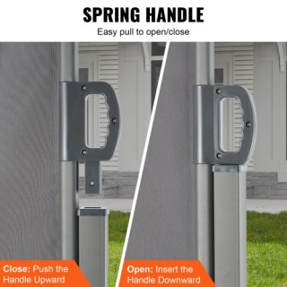 VEVOR Αναδιπλούμενη Πλευρική Τέντα 160x300cm, Γκρι  KSSCP160X300IWJ...