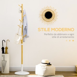 HOMCOM Δέντρο Κρεμάστρα με 8 Γάντζους με Στρογγυλή Βάση από Μπαμπού... HOMCOM Δέντρο Κρεμάστρα με 8 Γάντζους με Στρογγυλή Βάση από Μπαμπού...