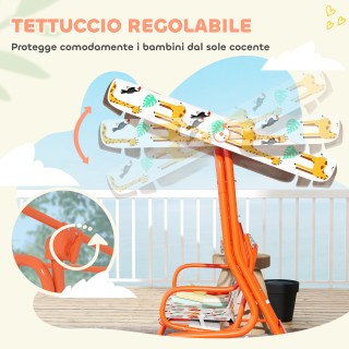 AIYAPLAY Παιδική Κούνια Κήπου 2 Θέσεων 112x75x120cm Πορτοκαλί 3E1-0... AIYAPLAY Παιδική Κούνια Κήπου 2 Θέσεων 112x75x120cm Πορτοκαλί 3E1-0...