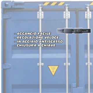 BAKAJI Λουκέτο Ασφαλείας για Container με Δόντι και 2 Κλειδιά 02662597