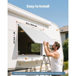 VEVOR Φορητό Παράθυρο Σερβιρίσματος Φορτηγού Τροφίμων με Τέντα - 15...