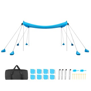 VEVOR Σκηνή Παραλίας με Προστασία UPF50+, Ύψος 2μ, Διαστάσεις 3x3μ,...