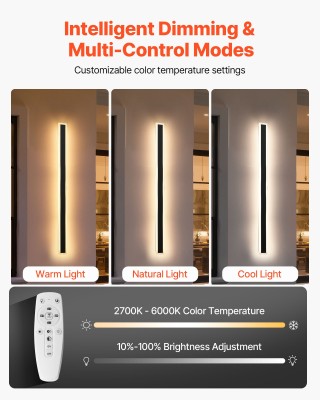 VEVOR Εξωτερικό Φωτιστικό Τοίχου 1200 mm με Ρυθμιζόμενη Θερμοκρασία...