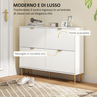 HOMCOM Συρταριέρα Slim για 20 Ζευγάρια Παπουτσιών με 4 Αναδιπλούμεν... HOMCOM Συρταριέρα Slim για 20 Ζευγάρια Παπουτσιών με 4 Αναδιπλούμεν...