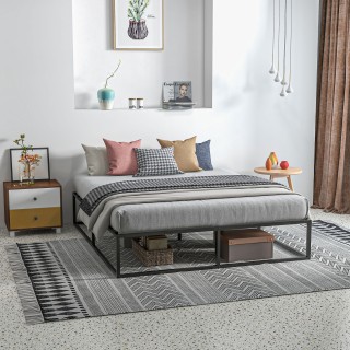 HOMCOM Σκελετός κρεβατιού με πηχάκια από κόντρα πλακέ και κάτω δοχε...