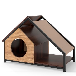 Costway Ξύλινο Σπίτι Γάτας Εσωτερικού Χώρου με Βεράντα και Αποσπώμε... Costway Ξύλινο Σπίτι Γάτας Εσωτερικού Χώρου με Βεράντα και Αποσπώμε...