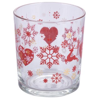 Galileo Σετ 6 ποτήρια νερού χριστουγεννιάτικα από γυαλί 265 ml Caro...