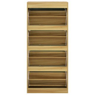 BAKAJI  Ντουλάπα παπουτσιών 4 φύλλων με ράφια διπλού βάθους με λαβή...