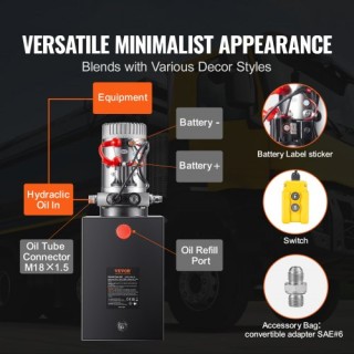 VEVOR Υδραυλική Αντλία 12Qt Μονής Ενέργειας DC 12V YXYYB12VZLDJD75... VEVOR Υδραυλική Αντλία 12Qt Μονής Ενέργειας DC 12V YXYYB12VZLDJD75...