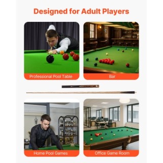 VEVOR Επαγγελματική Στέκα Σνούκερ 1447,8mm με Δερμάτινη Μύτη 9,5mm ... VEVOR Επαγγελματική Στέκα Σνούκερ 1447,8mm με Δερμάτινη Μύτη 9,5mm ...