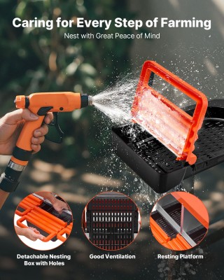 VEVOR Διώροφα Μεταλλικά Κουτιά Εκκόλαψης με 8 Θέσεις για Πουλερικά ...