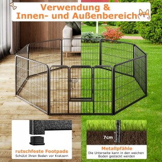 Costway Πτυσσόμενο Μεταλλικό Πάρκο Εκπαίδευσης Κουταβιών 8 Τεμαχίων... Costway Πτυσσόμενο Μεταλλικό Πάρκο Εκπαίδευσης Κουταβιών 8 Τεμαχίων...