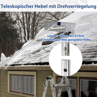 Costway 160 - 610 cm Αποχιονιστής οροφής από αλουμίνιο + TPE με ρόδ... Costway 160 - 610 cm Αποχιονιστής οροφής από αλουμίνιο + TPE με ρόδ...