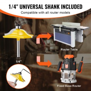 VEVOR  Σετ 3 Τεμαχίων Φρέζας Καρβιδίου 1/4 με Θήκη Μεταφοράς XBXDTZ...