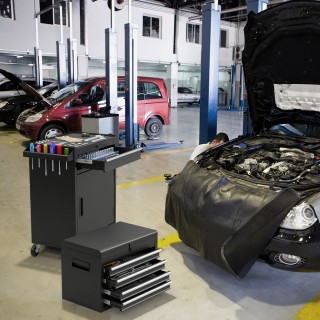 Costway  Κινητή Εργαλειοθήκη με 5 Συρτάρια και Αποσπώμενο Σχέδιο 2-...