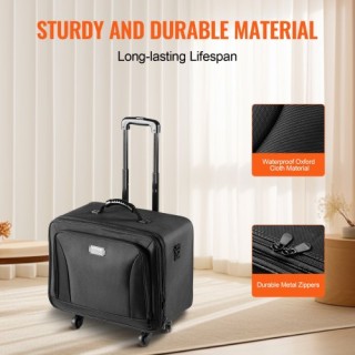 VEVOR Βαλιτσάκι Μακιγιάζ με Ρόδες, 3 Επίπεδα, Μαύρο  HZBXLGS3C000ZD...