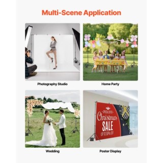 VEVOR Σετ Βάσης Φόντου 2x3μ για Πάρτι & Φωτογραφικό Στούντιο BJJ2KL...