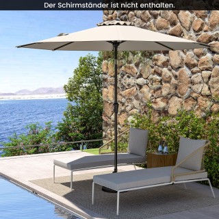 Costway Ρυθμιζόμενη Ομπρέλα Βεράντας 270εκ για Εξωτερικό Χώρο, Μπεζ...