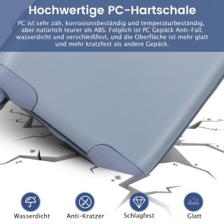 Costway  Ελαφριά και Ανθεκτική Χειραποσκευή 20 ιντσών με 4 Ρόδες κα...