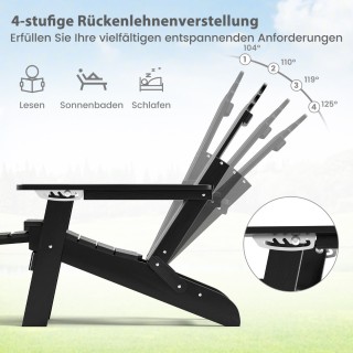 Costway Πτυσσόμενη Πολυθρόνα Adirondack με Υποπόδιο & Ρυθμιζόμενη Π... Costway Πτυσσόμενη Πολυθρόνα Adirondack με Υποπόδιο & Ρυθμιζόμενη Π...