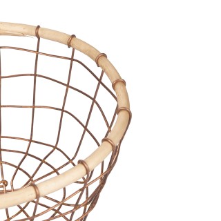 Villa dEste Home Μεσαίο Οβάλ Καλάθι 30x20 cm από Σίδερο και Ξύλο La...