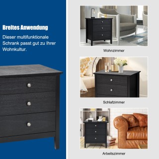 Costway  Πολυλειτουργικό Βοηθητικό Τραπέζι με Τρία Συρτάρια από Υψη...