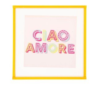 Ostaria Διακοσμητικό τοίχου Ακρυλικό Ciao amore πορτοκαλί 14x14cm -... Ostaria Διακοσμητικό τοίχου Ακρυλικό Ciao amore πορτοκαλί 14x14cm -...