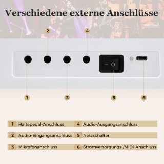 Costway 61 Πλήκτρων Πτυσσόμενο Πλήκτρο Πιάνου: Πλήρες Ηλεκτρονικό Π...
