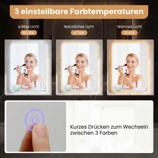 Costway Φωτιζόμενος καθρέφτης μπάνιου LED με αντιθαμβωτική λειτουργ... Costway Φωτιζόμενος καθρέφτης μπάνιου LED με αντιθαμβωτική λειτουργ...