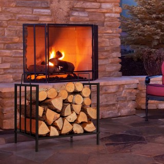 Costway Μεταλλική Ραφιέρα Καυσόξυλων 46x31x46cm Μαύρη - Αντοχή έως ... Costway Μεταλλική Ραφιέρα Καυσόξυλων 46x31x46cm Μαύρη - Αντοχή έως ...