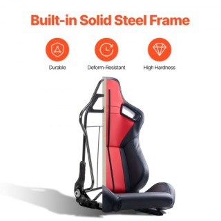 VEVOR Διπλό Σετ Αγωνιστικών Καθισμάτων Ρυθμιζόμενη Αγωνιστική Καρέκ...