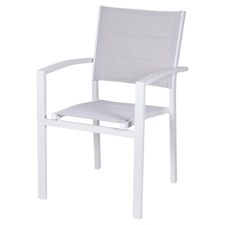 Galileo Καρέκλα εξωτερικού χώρου με μπράτσα από αλουμίνιο, PVC και ...