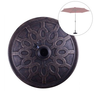 Costway Στρογγυλή Βάση Ομπρέλας Αγοράς Χάλκινη OP2262