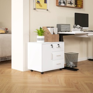 HOMCOM Αρχειοθήκη Γραφείου με 3 Συρτάρια και Ντουλάπι με 3 Ρυθμιζό... HOMCOM Αρχειοθήκη Γραφείου με 3 Συρτάρια και Ντουλάπι με 3 Ρυθμιζό...