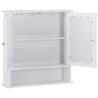 Costway Πρακτικό Ντουλάπι Μπάνιου με Καθρέφτη και Χώρο Αποθήκευσης ...