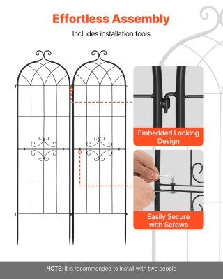 VEVOR Κηποστήριγμα Αναρρίχησης για Τριανταφυλλιές και Φυτά 180 x 52...