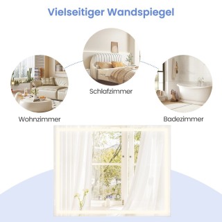 Costway  Πολυλειτουργικός Καθρέπτης LED με Αντιθαμβωτική Λειτουργία...