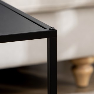 HOMCOM Σετ από 2 Τετράγωνα Στοιβαζόμενα Τραπεζάκια Καφέ για Σαλόνι ...